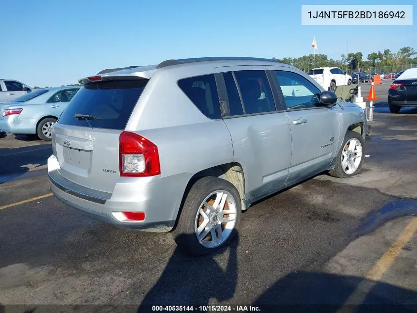 2011 Jeep Compass Limited VIN: 1J4NT5FB2BD186942 Lot: 40535144