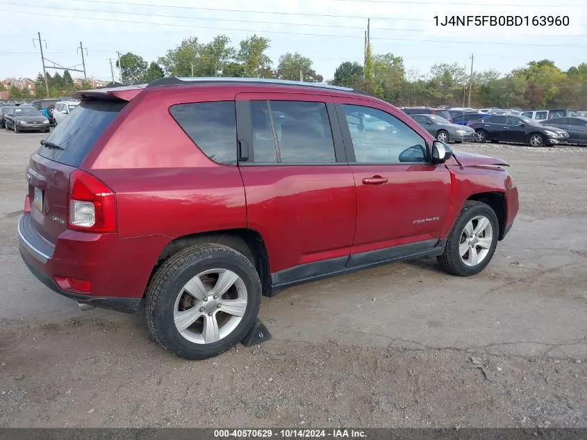 2011 Jeep Compass Limited VIN: 1J4NF5FB0BD163960 Lot: 40570629