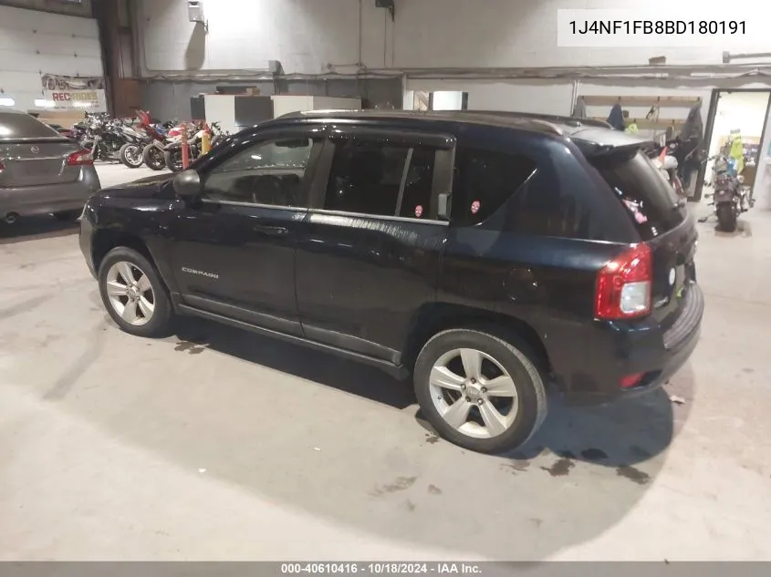 2011 Jeep Compass VIN: 1J4NF1FB8BD180191 Lot: 40610416