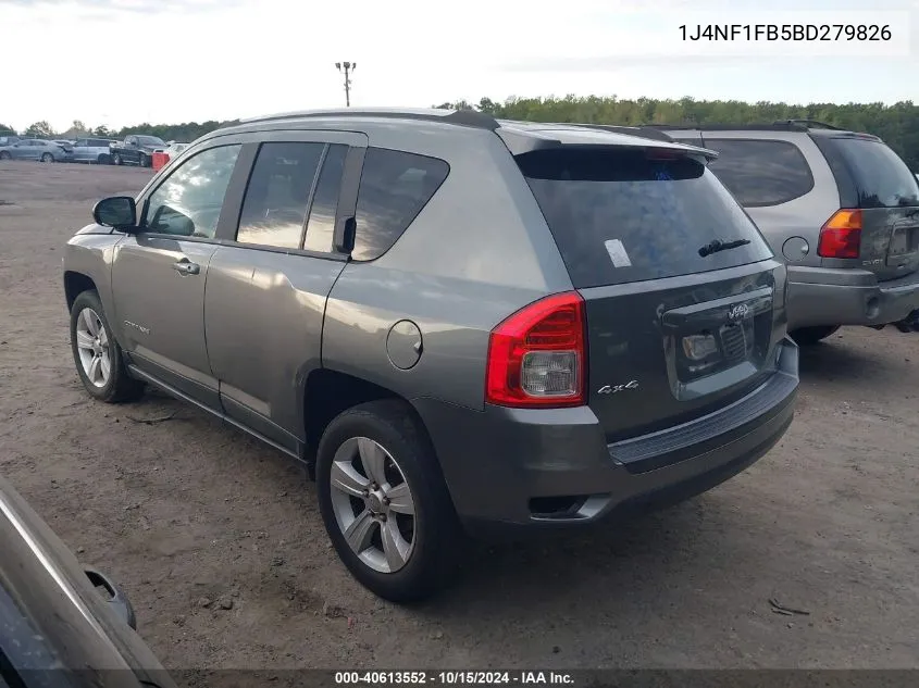 2011 Jeep Compass VIN: 1J4NF1FB5BD279826 Lot: 40613552