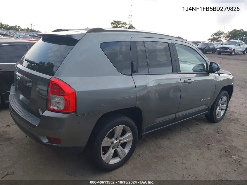 2011 Jeep Compass VIN: 1J4NF1FB5BD279826 Lot: 40613552