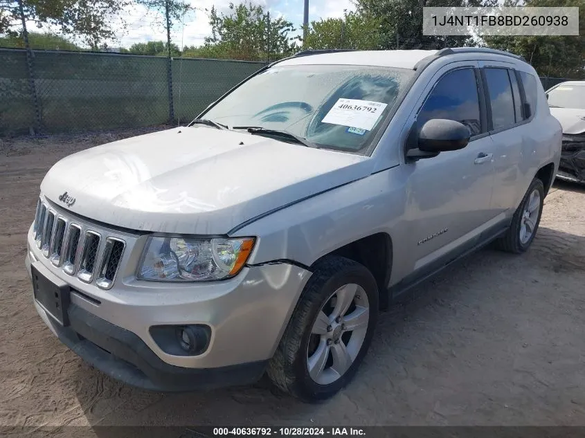 2011 Jeep Compass VIN: 1J4NT1FB8BD260938 Lot: 40636792