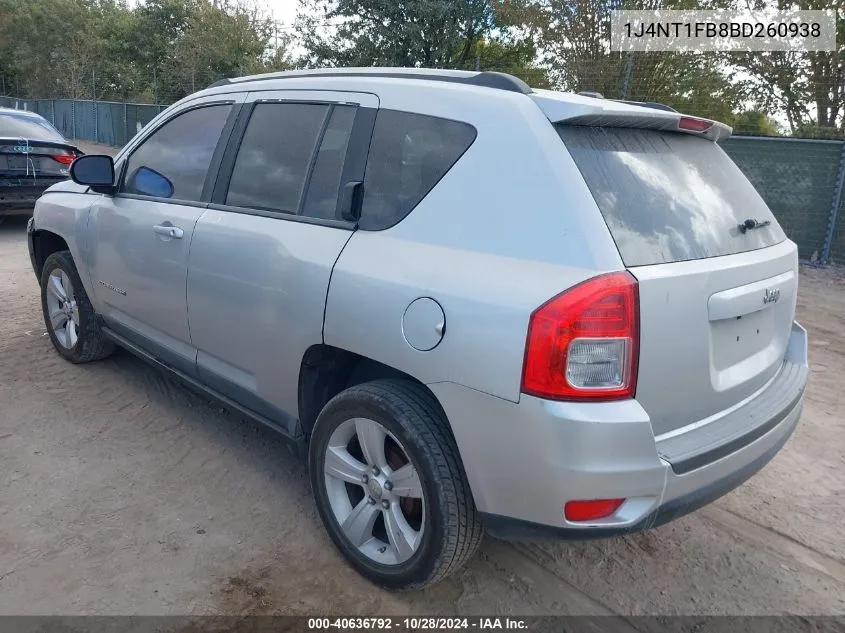 2011 Jeep Compass VIN: 1J4NT1FB8BD260938 Lot: 40636792