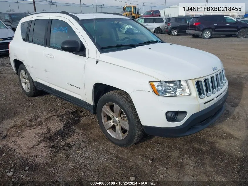 2011 Jeep Compass VIN: 1J4NF1FBXBD218455 Lot: 40655108