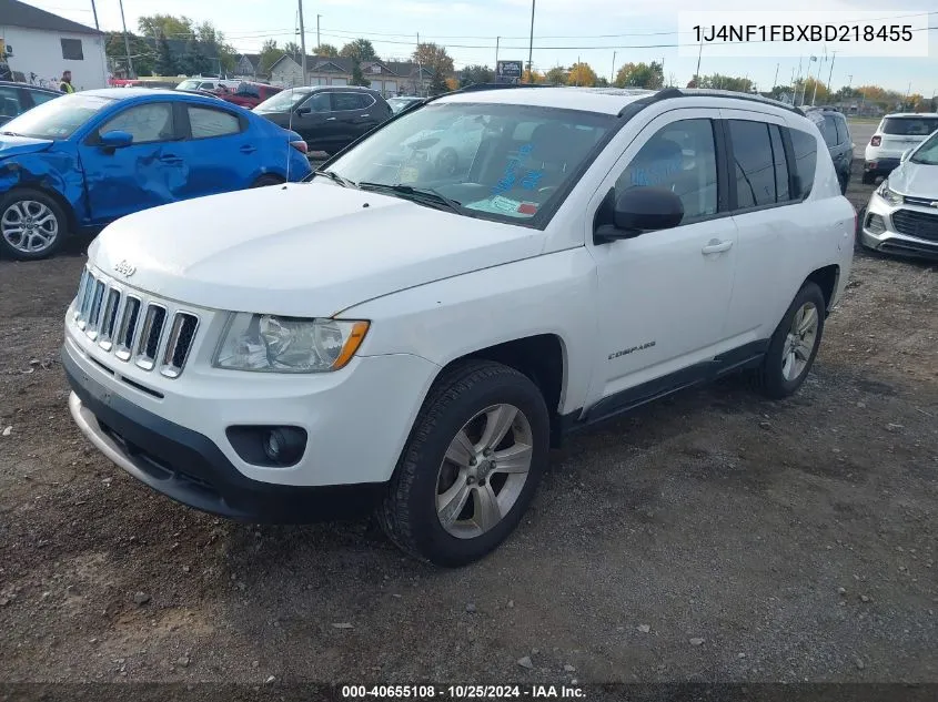 2011 Jeep Compass VIN: 1J4NF1FBXBD218455 Lot: 40655108