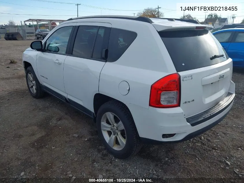 2011 Jeep Compass VIN: 1J4NF1FBXBD218455 Lot: 40655108