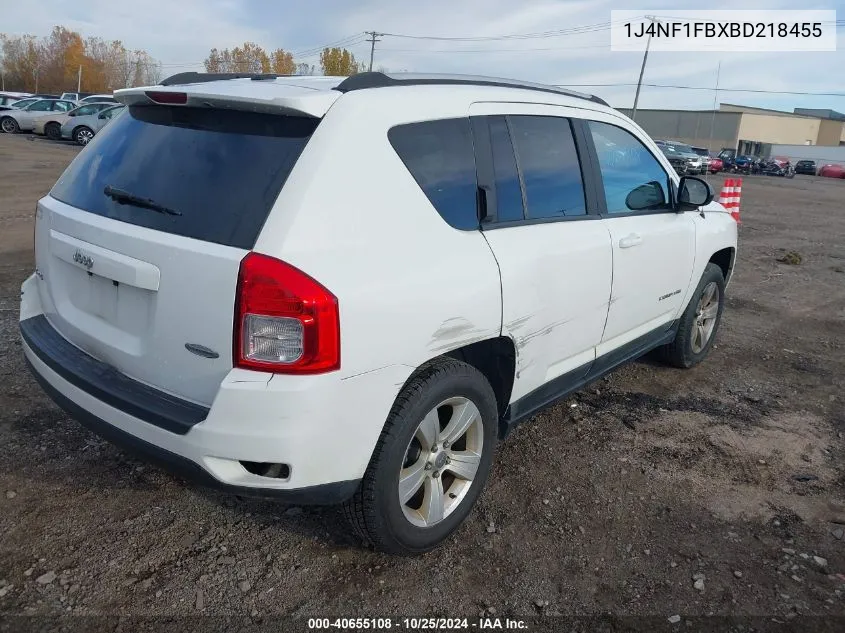 2011 Jeep Compass VIN: 1J4NF1FBXBD218455 Lot: 40655108