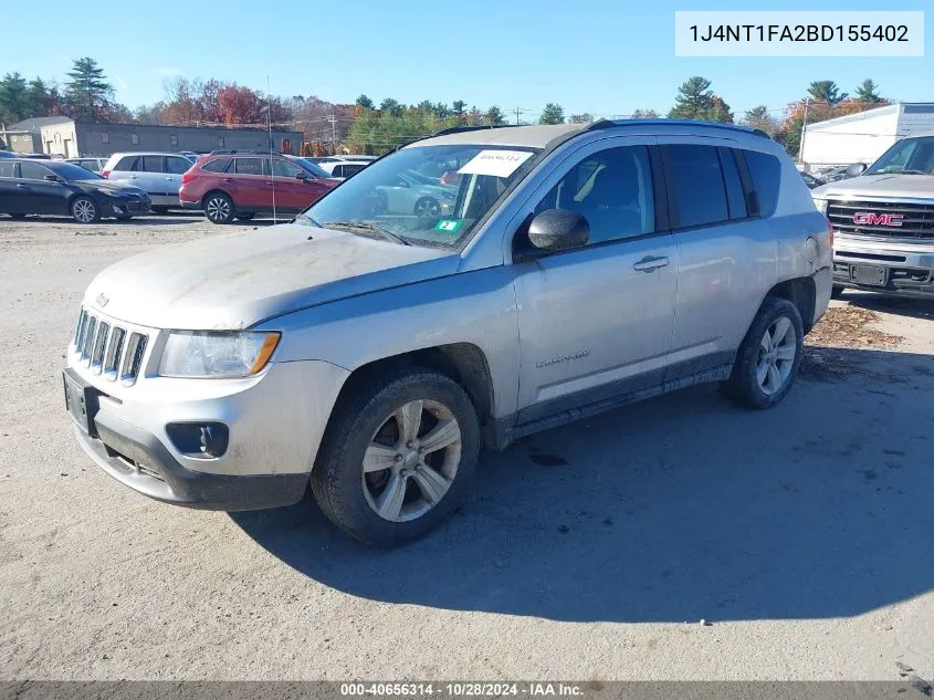 2011 Jeep Compass VIN: 1J4NT1FA2BD155402 Lot: 40656314