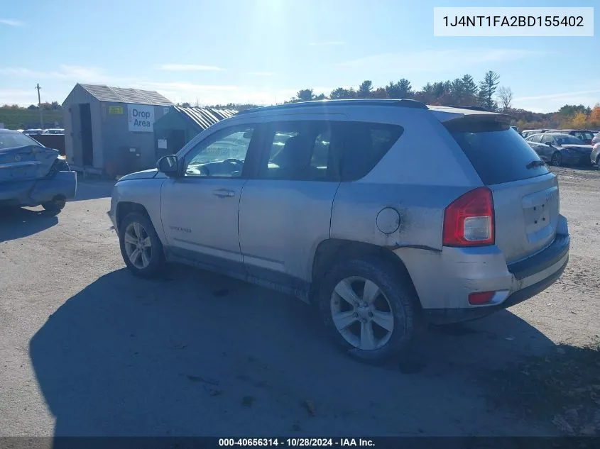 2011 Jeep Compass VIN: 1J4NT1FA2BD155402 Lot: 40656314