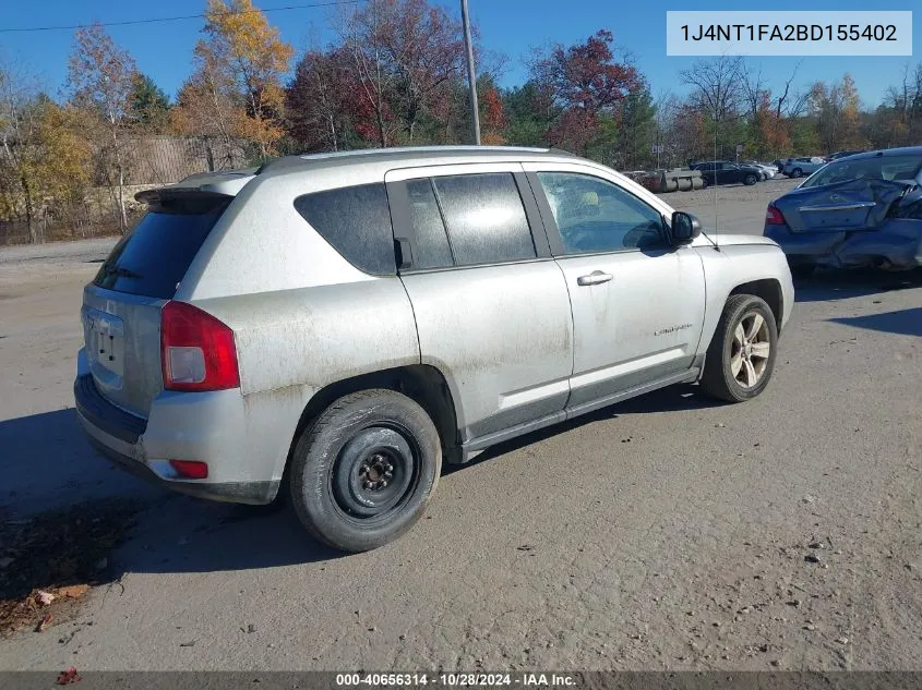 2011 Jeep Compass VIN: 1J4NT1FA2BD155402 Lot: 40656314