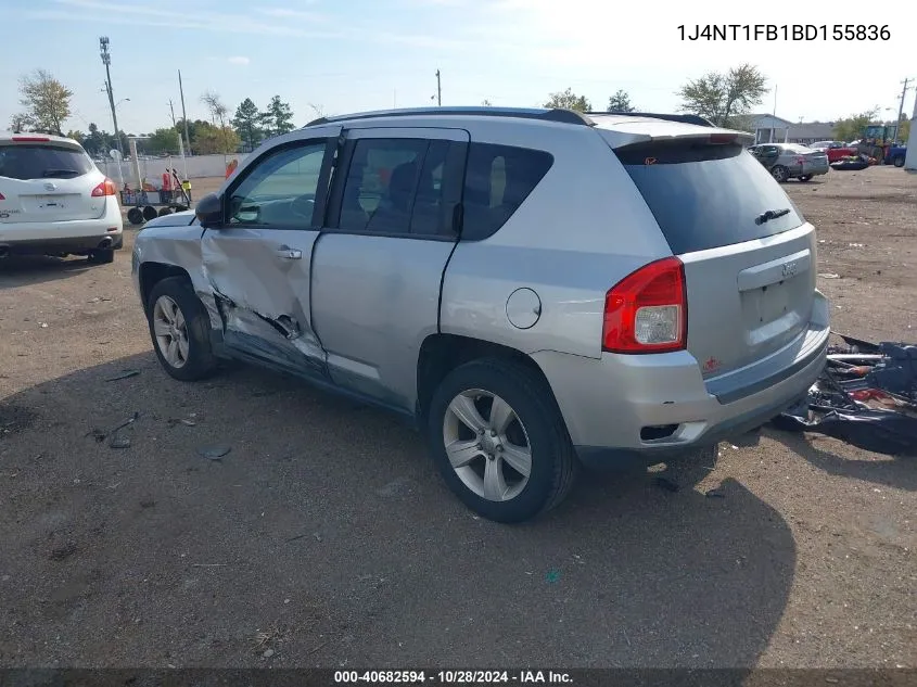 2011 Jeep Compass VIN: 1J4NT1FB1BD155836 Lot: 40682594