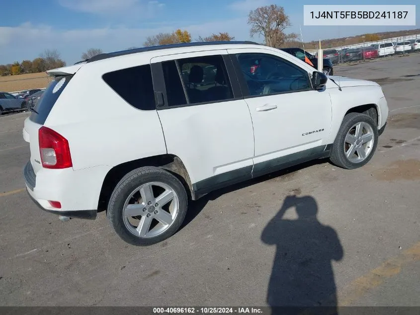 2011 Jeep Compass Limited VIN: 1J4NT5FB5BD241187 Lot: 40696162