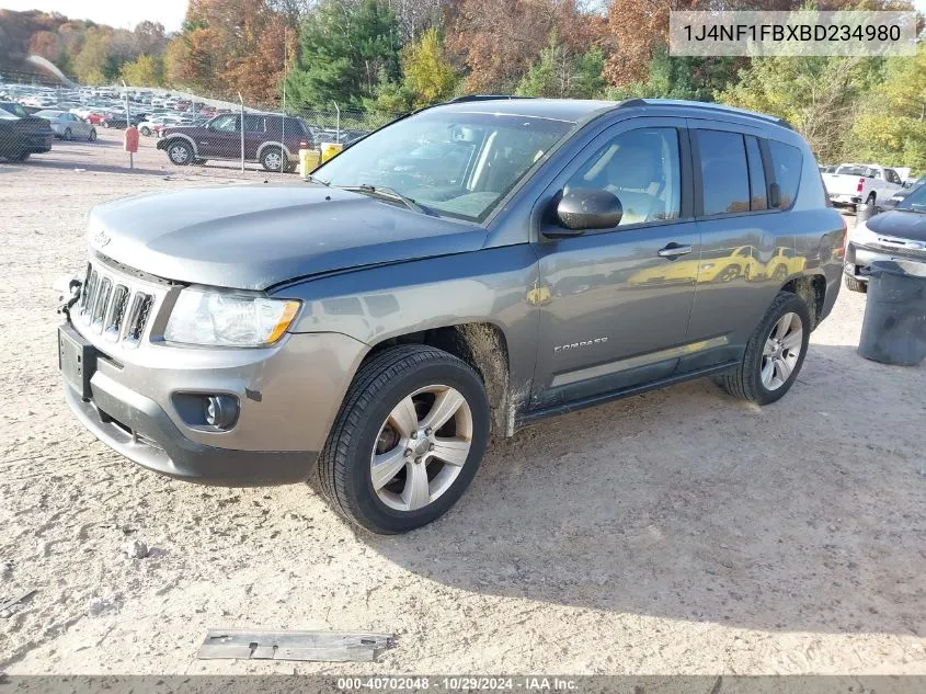 2011 Jeep Compass VIN: 1J4NF1FBXBD234980 Lot: 40702048