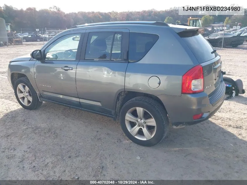 2011 Jeep Compass VIN: 1J4NF1FBXBD234980 Lot: 40702048