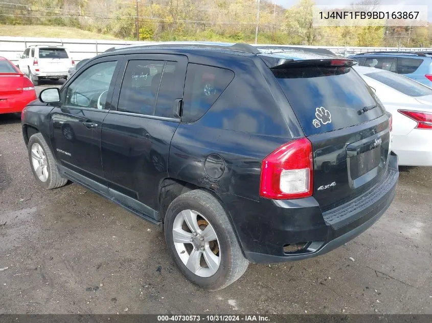 2011 Jeep Compass VIN: 1J4NF1FB9BD163867 Lot: 40730573