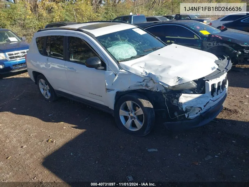 2011 Jeep Compass VIN: 1J4NF1FB1BD266636 Lot: 40731897