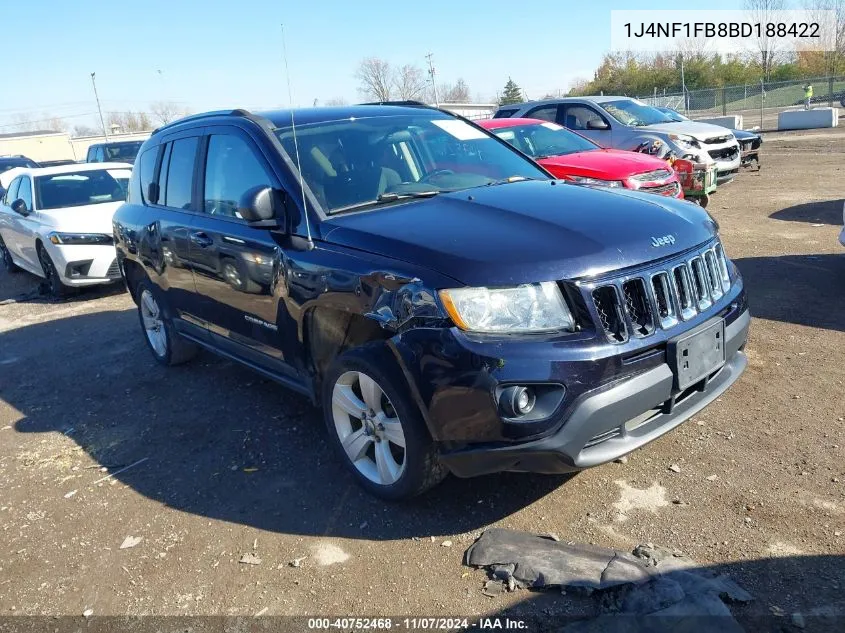 2011 Jeep Compass VIN: 1J4NF1FB8BD188422 Lot: 40752468