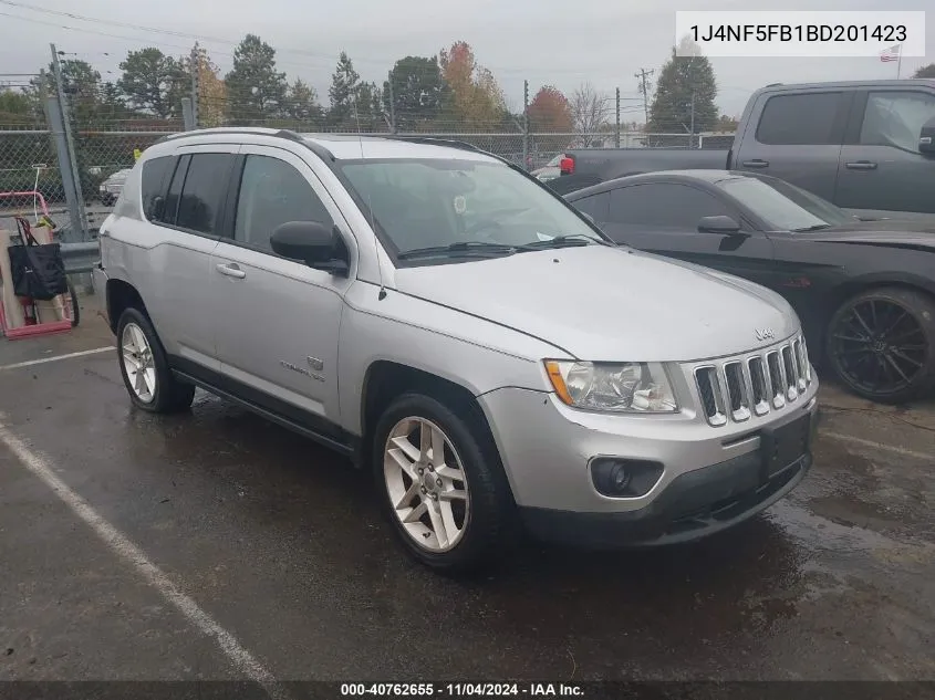 2011 Jeep Compass Limited VIN: 1J4NF5FB1BD201423 Lot: 40762655