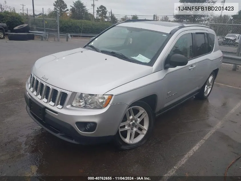 2011 Jeep Compass Limited VIN: 1J4NF5FB1BD201423 Lot: 40762655