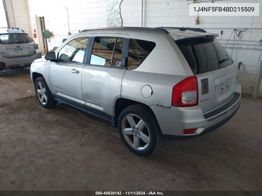 2011 Jeep Compass Limited VIN: 1J4NF5FB4BD215509 Lot: 40838142