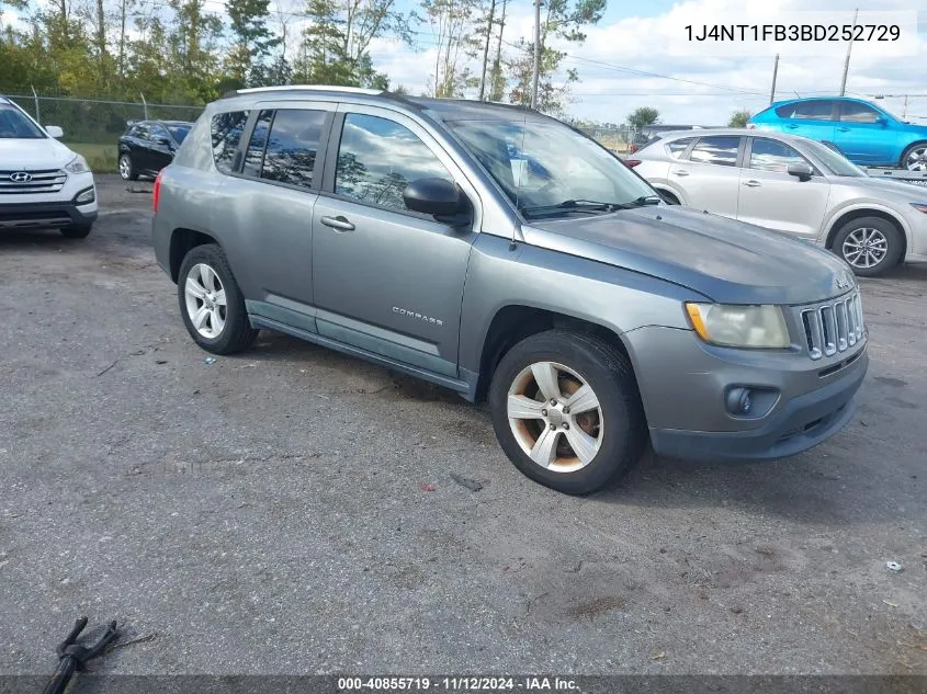 2011 Jeep Compass VIN: 1J4NT1FB3BD252729 Lot: 40855719