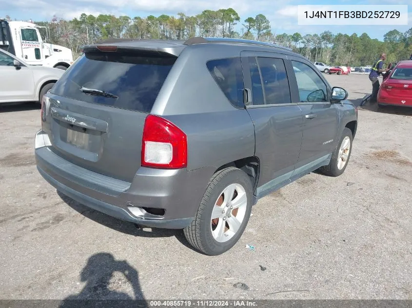 2011 Jeep Compass VIN: 1J4NT1FB3BD252729 Lot: 40855719