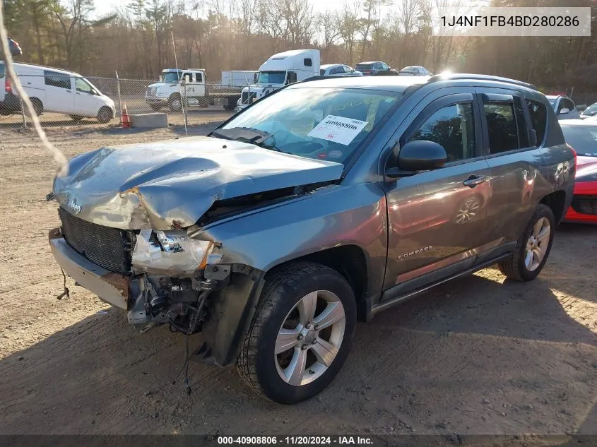 2011 Jeep Compass VIN: 1J4NF1FB4BD280286 Lot: 40908806