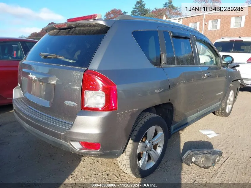 2011 Jeep Compass VIN: 1J4NF1FB4BD280286 Lot: 40908806