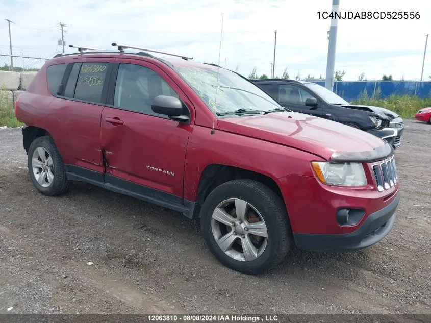 2012 Jeep Compass VIN: 1C4NJDAB8CD525556 Lot: 12063810