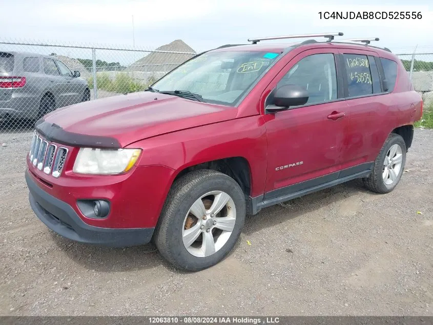 2012 Jeep Compass VIN: 1C4NJDAB8CD525556 Lot: 12063810