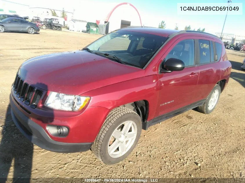 2012 Jeep Compass VIN: 1C4NJDAB9CD691049 Lot: 12099647