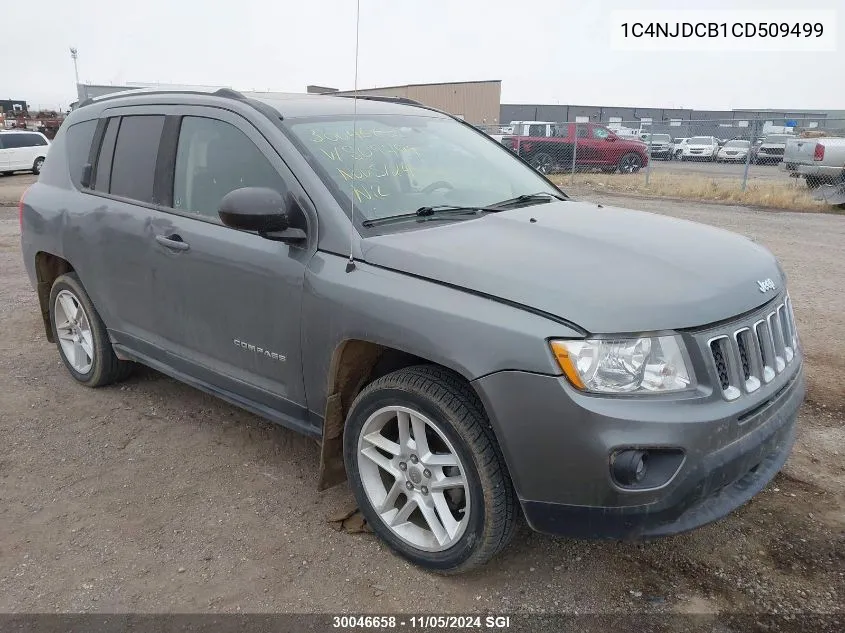 2012 Jeep Compass Limited VIN: 1C4NJDCB1CD509499 Lot: 30046658