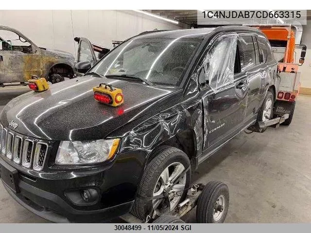 2012 Jeep Compass VIN: 1C4NJDAB7CD663315 Lot: 30048499