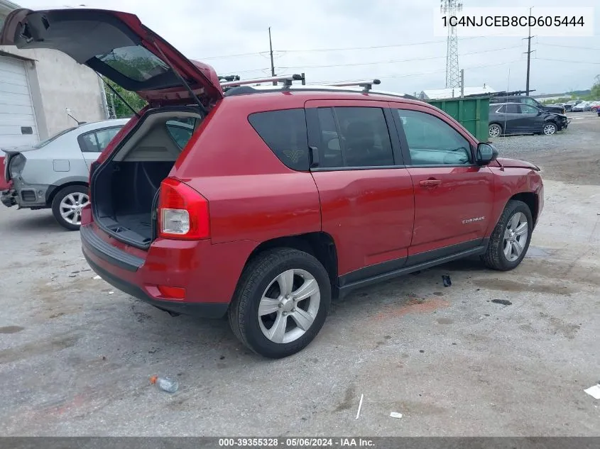 1C4NJCEB8CD605444 2012 Jeep Compass Latitude