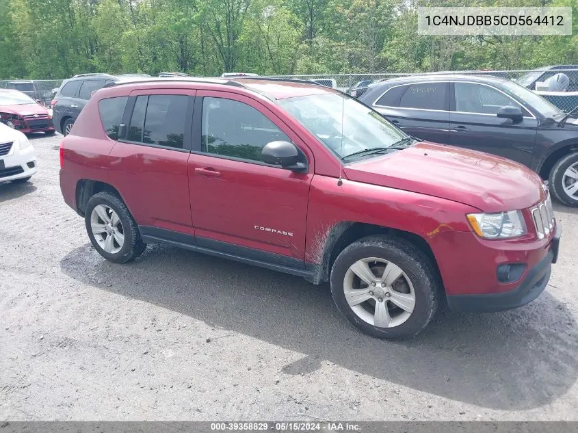 2012 Jeep Compass Sport VIN: 1C4NJDBB5CD564412 Lot: 39358829