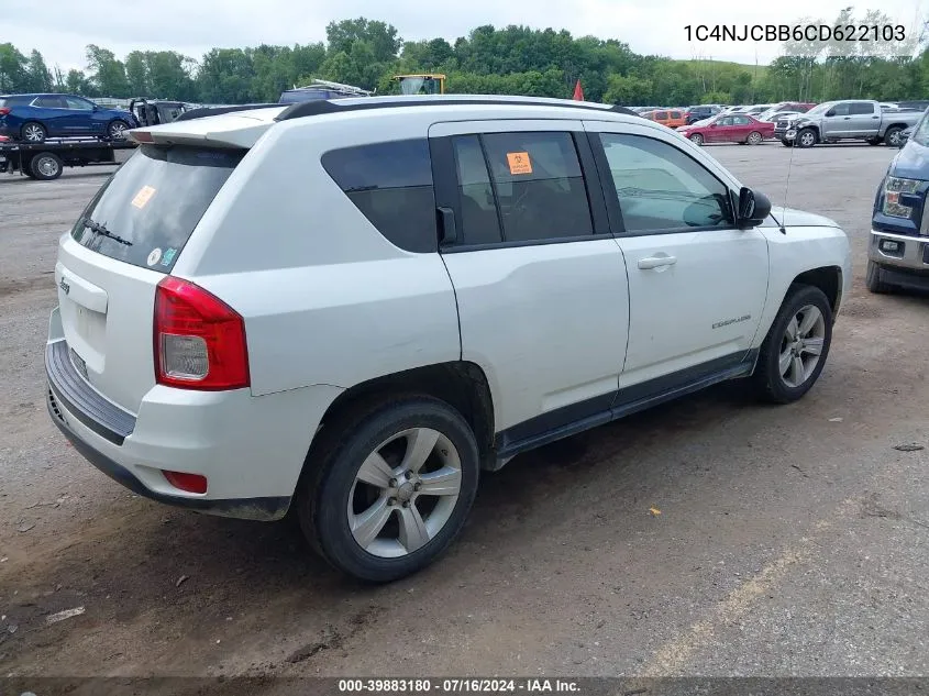 2012 Jeep Compass Sport VIN: 1C4NJCBB6CD622103 Lot: 39883180