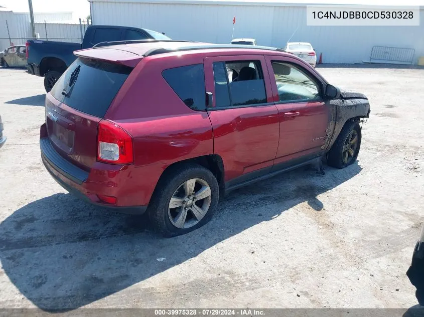 2012 Jeep Compass Sport VIN: 1C4NJDBB0CD530328 Lot: 39975328