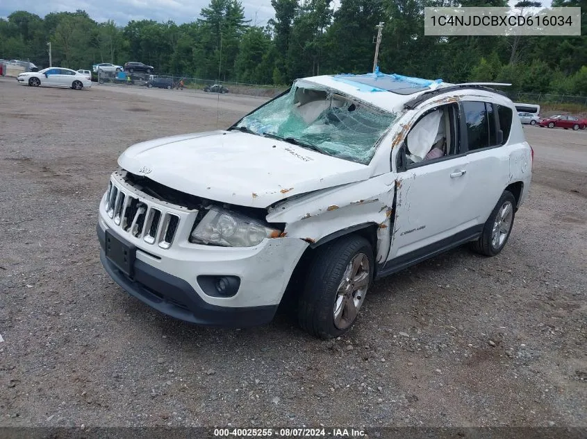 2012 Jeep Compass Limited VIN: 1C4NJDCBXCD616034 Lot: 40025255