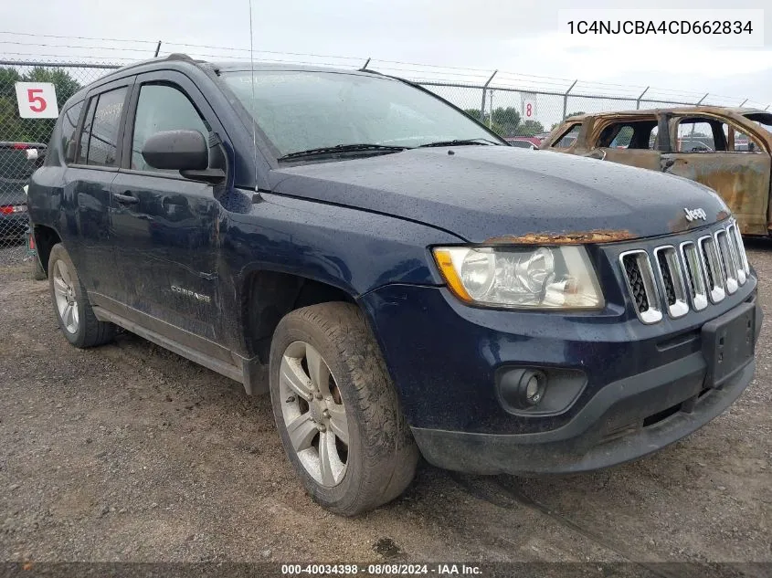 1C4NJCBA4CD662834 2012 Jeep Compass Sport