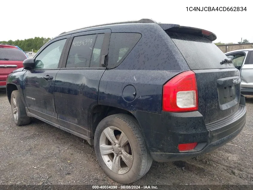 1C4NJCBA4CD662834 2012 Jeep Compass Sport