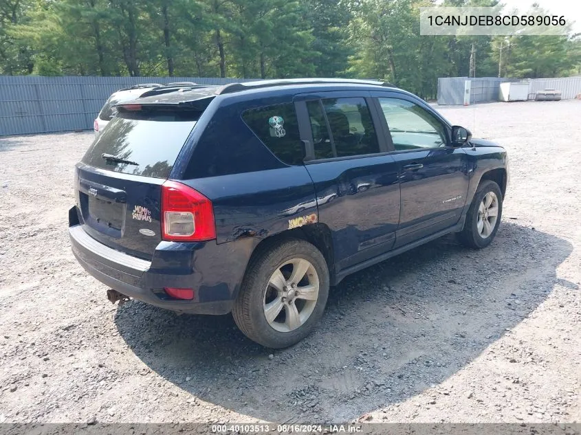 2012 Jeep Compass Latitude VIN: 1C4NJDEB8CD589056 Lot: 40103513