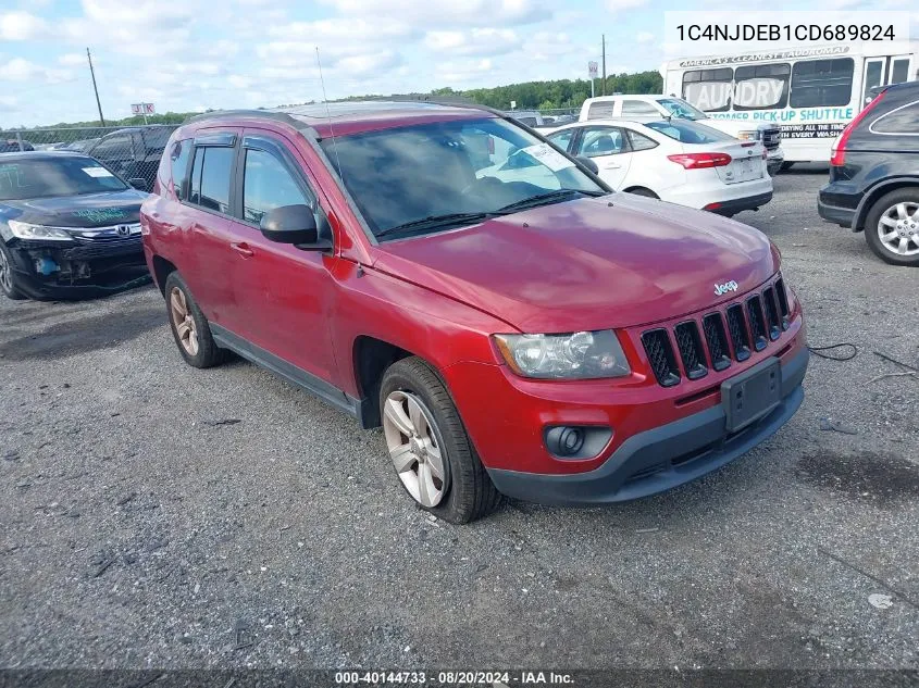 2012 Jeep Compass Latitude VIN: 1C4NJDEB1CD689824 Lot: 40144733