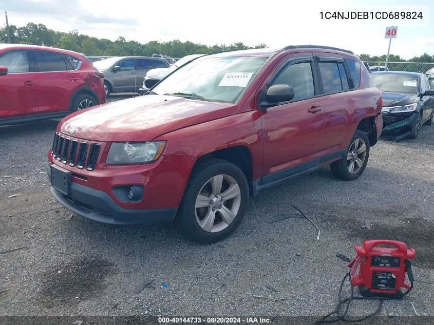 2012 Jeep Compass Latitude VIN: 1C4NJDEB1CD689824 Lot: 40144733