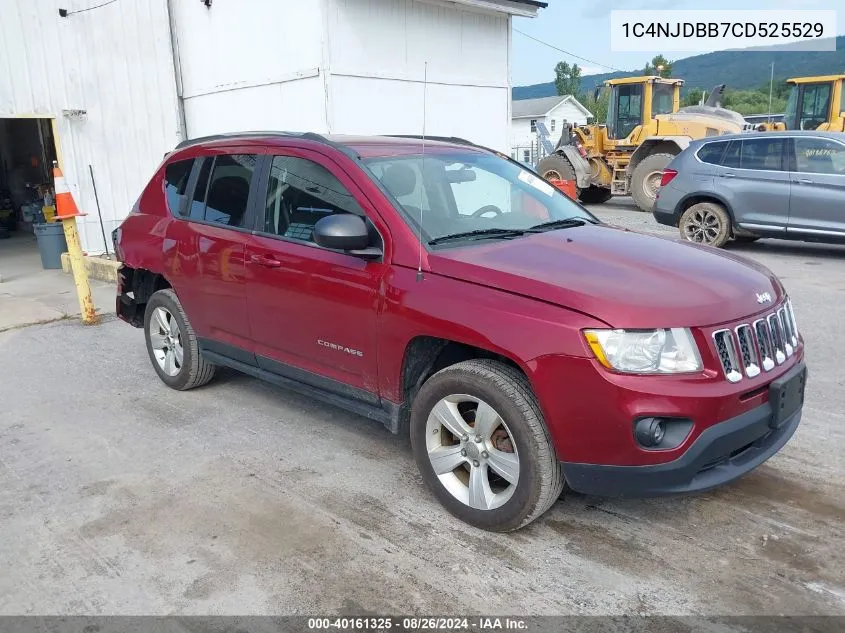 2012 Jeep Compass Sport VIN: 1C4NJDBB7CD525529 Lot: 40161325