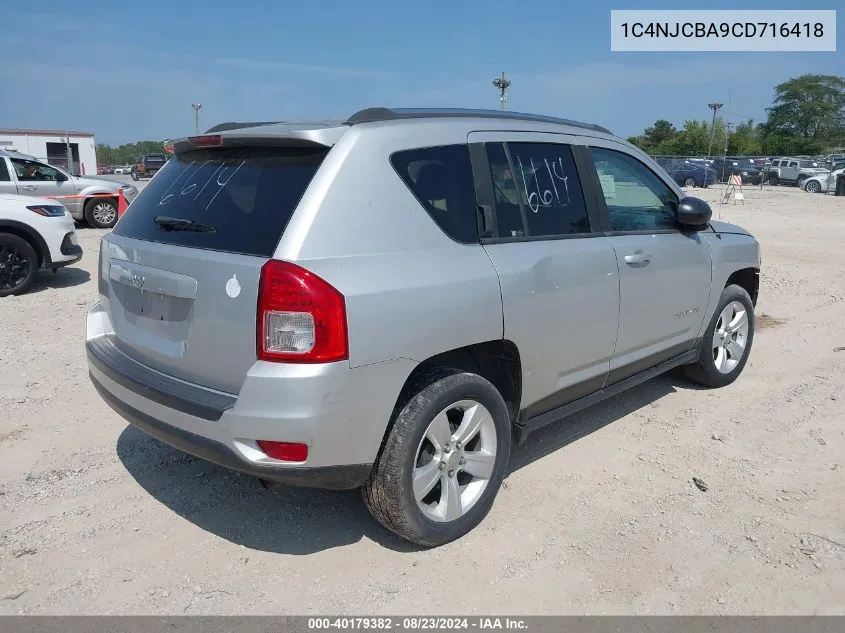 1C4NJCBA9CD716418 2012 Jeep Compass Sport