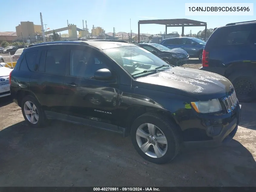 2012 Jeep Compass Sport VIN: 1C4NJDBB9CD635496 Lot: 40270981