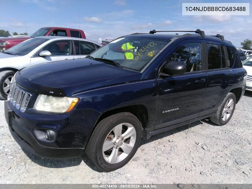 2012 Jeep Compass Sport VIN: 1C4NJDBB8CD683488 Lot: 40274438