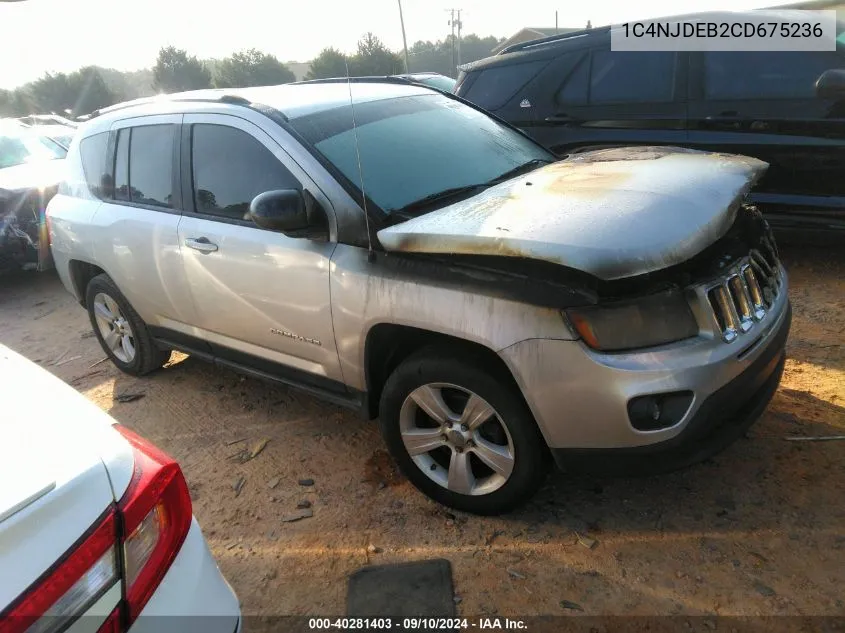 2012 Jeep Compass Latitude VIN: 1C4NJDEB2CD675236 Lot: 40281403