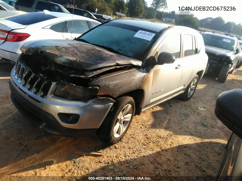 2012 Jeep Compass Latitude VIN: 1C4NJDEB2CD675236 Lot: 40281403