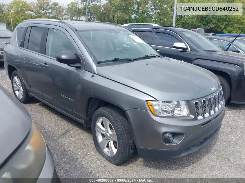 2012 Jeep Compass Latitude VIN: 1C4NJCEB9CD640252 Lot: 40286832